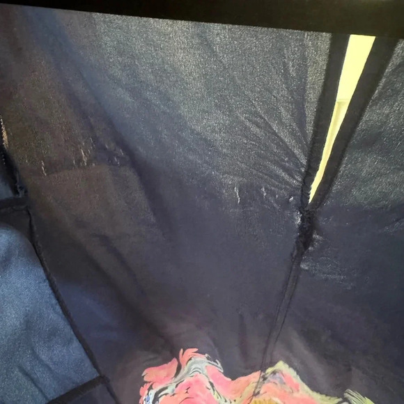 Lilly Pulitzer Silk Bell Sleeve Dress Navy Floral V-Neck Size S - Minor Flaws - Picture 5 of 6